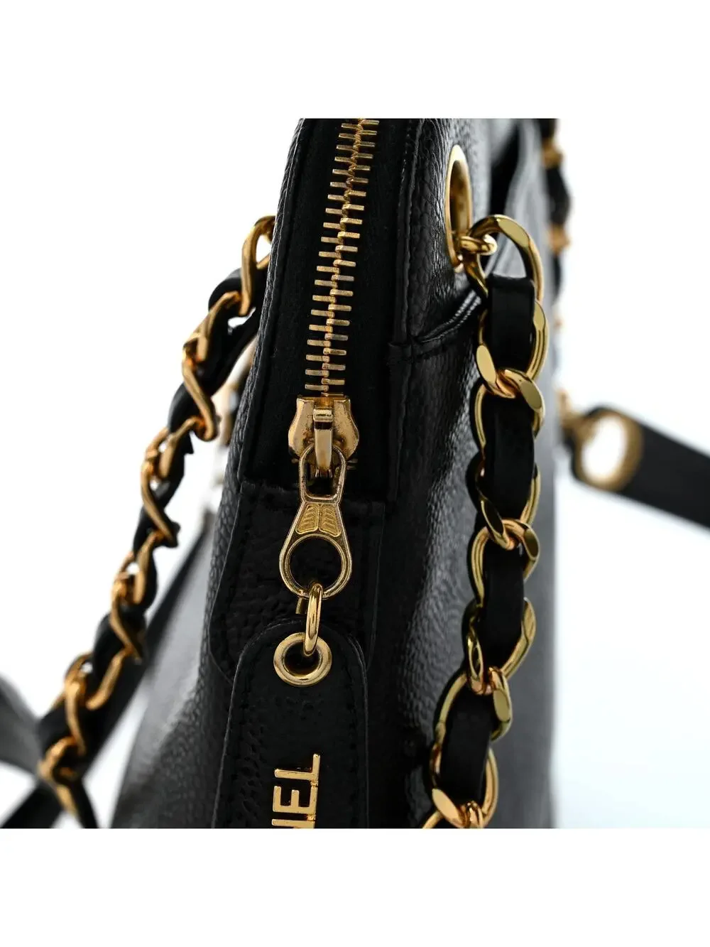Chanel Caviar Cc Shoulder Bag Black #332398C14B